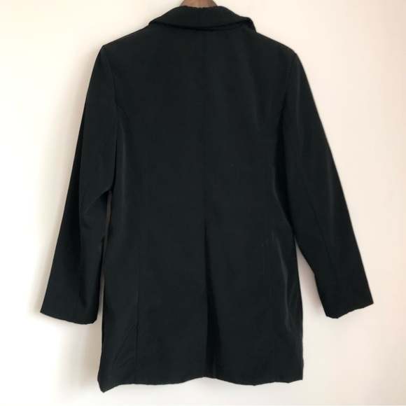 Merona Black Trench Coat - Picture 2 of 7